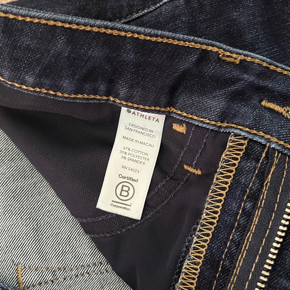 Athleta Dark Blue Denim Jeans - Picture 3 of 4